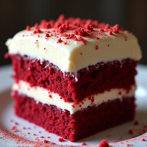 Premium red velvet cake with cream cheese frosting