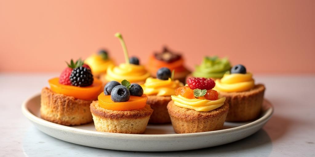 Beautiful selection of vegan and gluten-free pastries and cakes